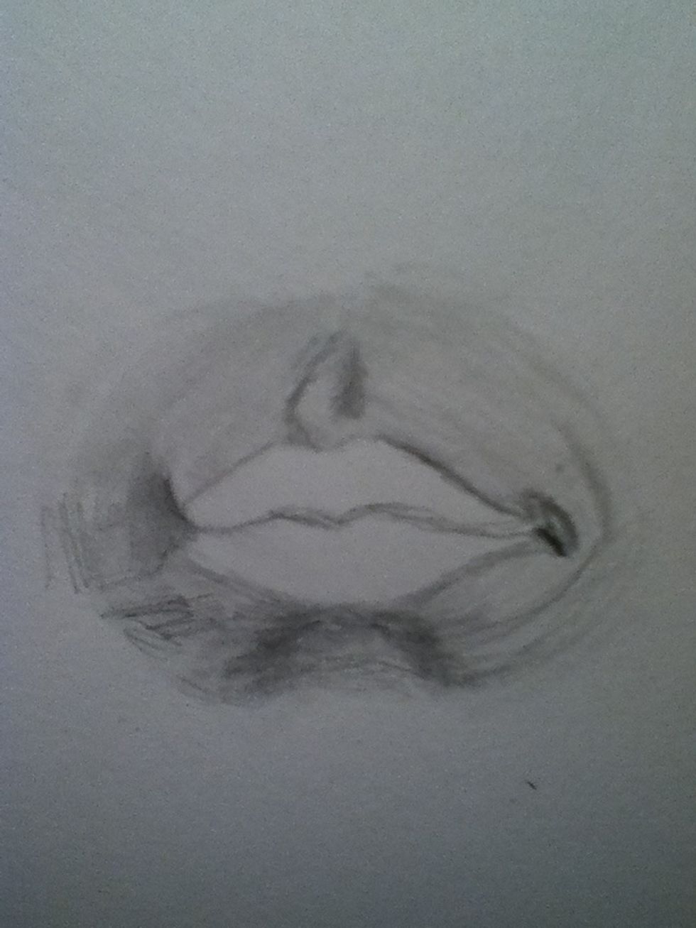 Now here I smoothed done if the lines and kept others slinky looking. The creases should be darker since they don't have light in them do make those parts the darkest.