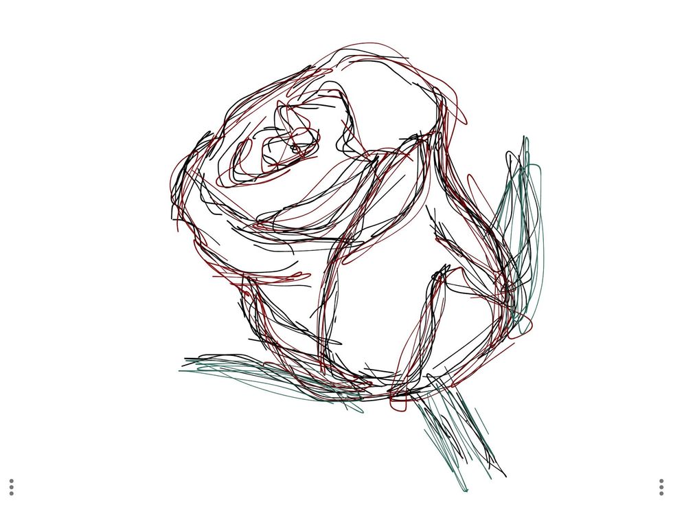 Now, I attempted to add colour by just out lining it, but you can do what ever you want. You can even do some shading.