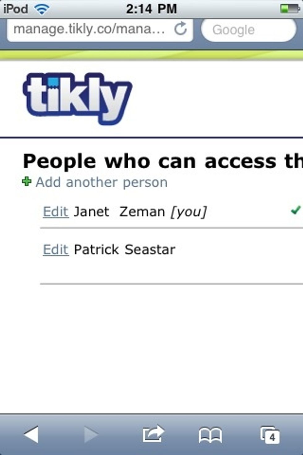 Now I can add more users, change my new user's status, or go nuts and delete him all together. I won't, but I could.