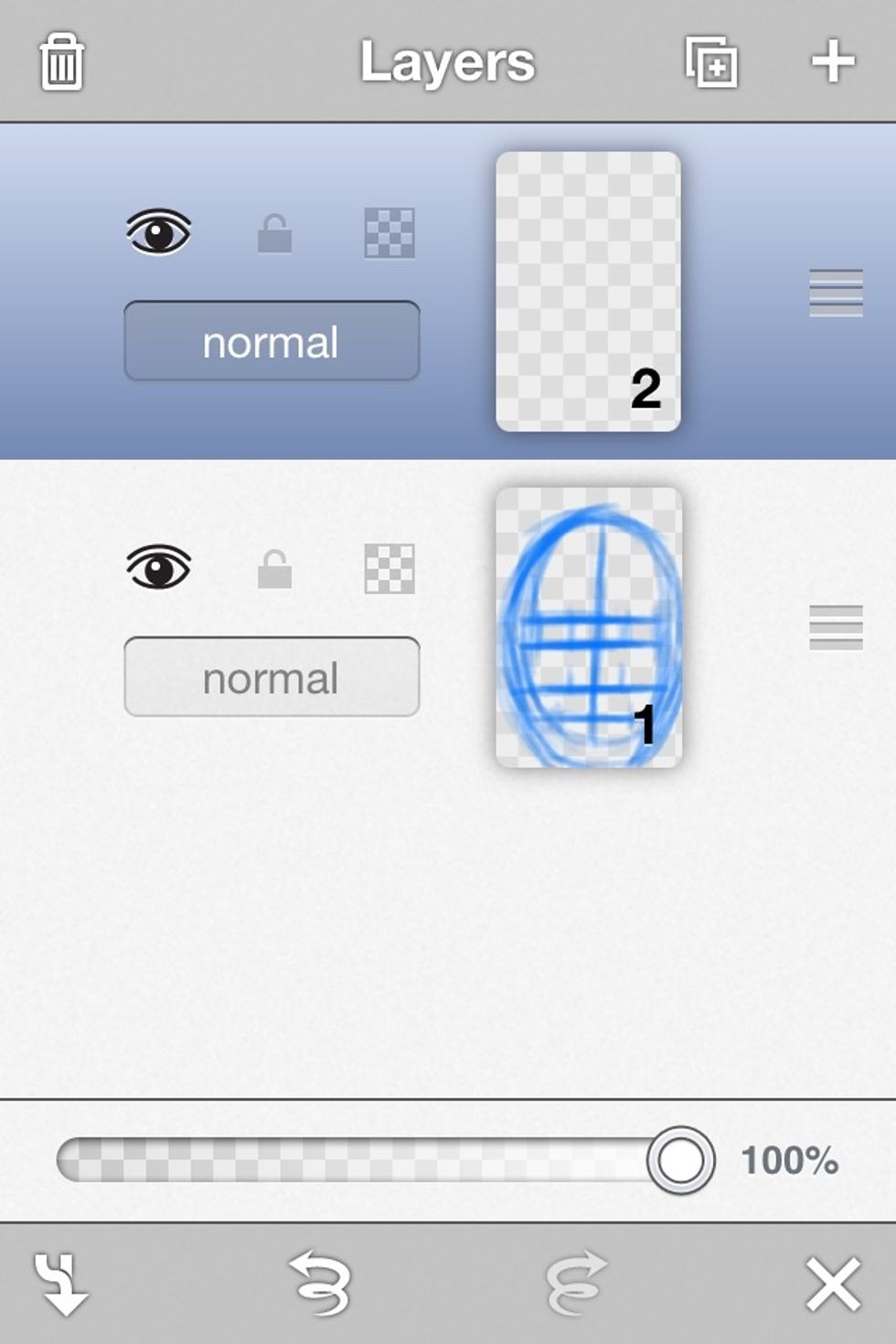 Now I create a new layer and put it on top.