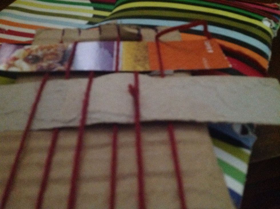 Now I go over under over under I am making a pattern