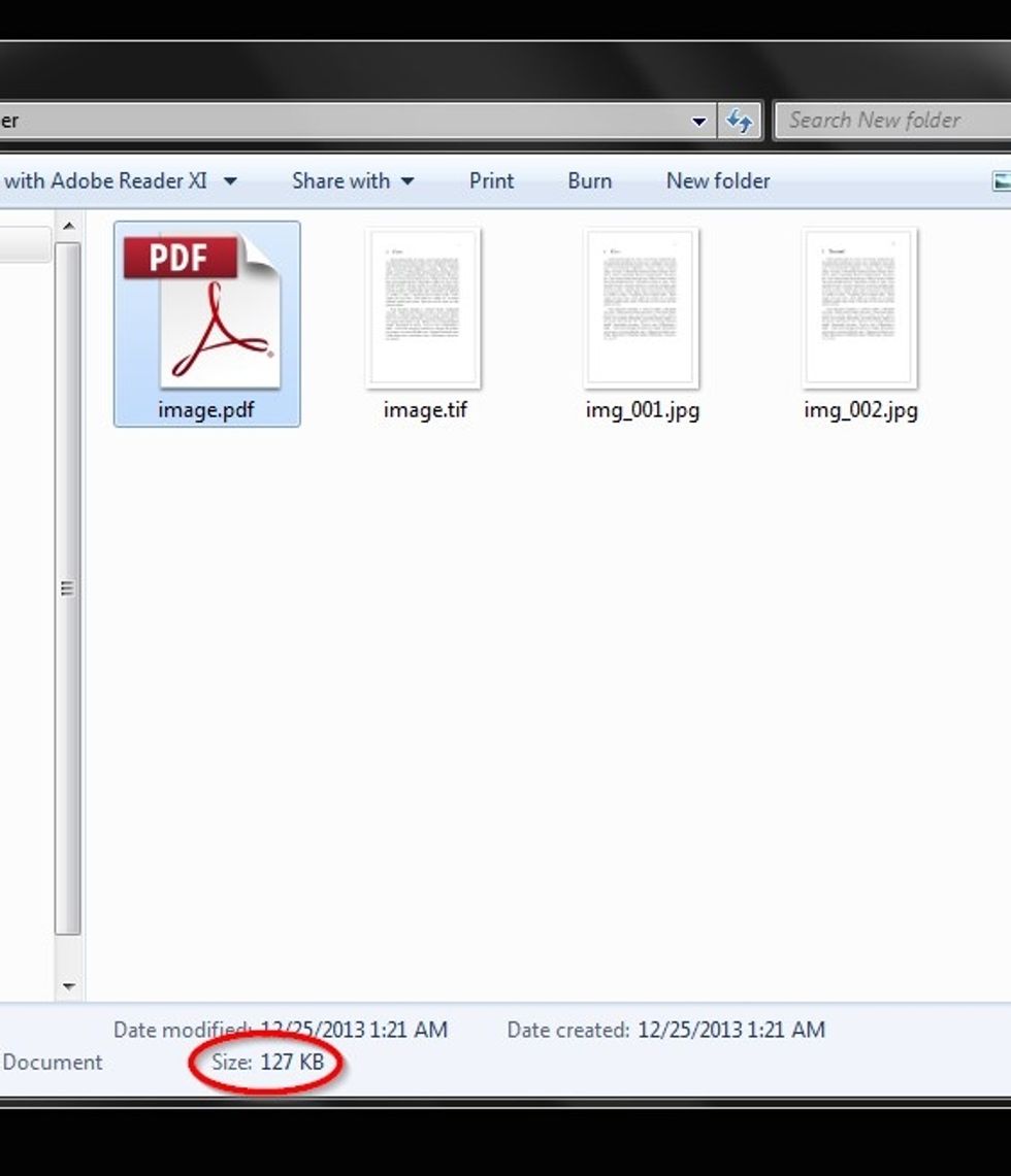 Now I have a small size PDF file with two pages for easy sharing and printing