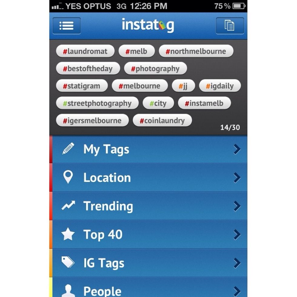 Now I have all my tags, I'm just doing a check as to whether I'm happy with them all. Clicking on the list of tags takes you to the edit screen.