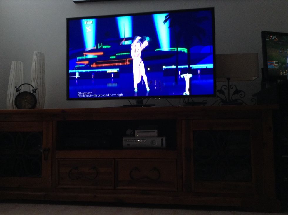 Now I like to get fit in the morning so I just go on my Wii and play Just Dance and I tell you it is one work out!