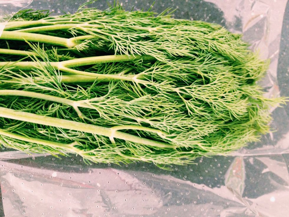 Now if you like dill and parsley as much as I do, take a huge sheaf of them!