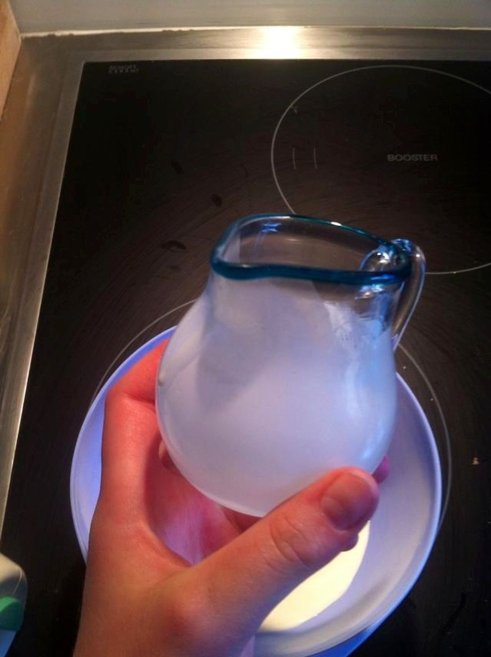 Now in another bowl, whip the double cream