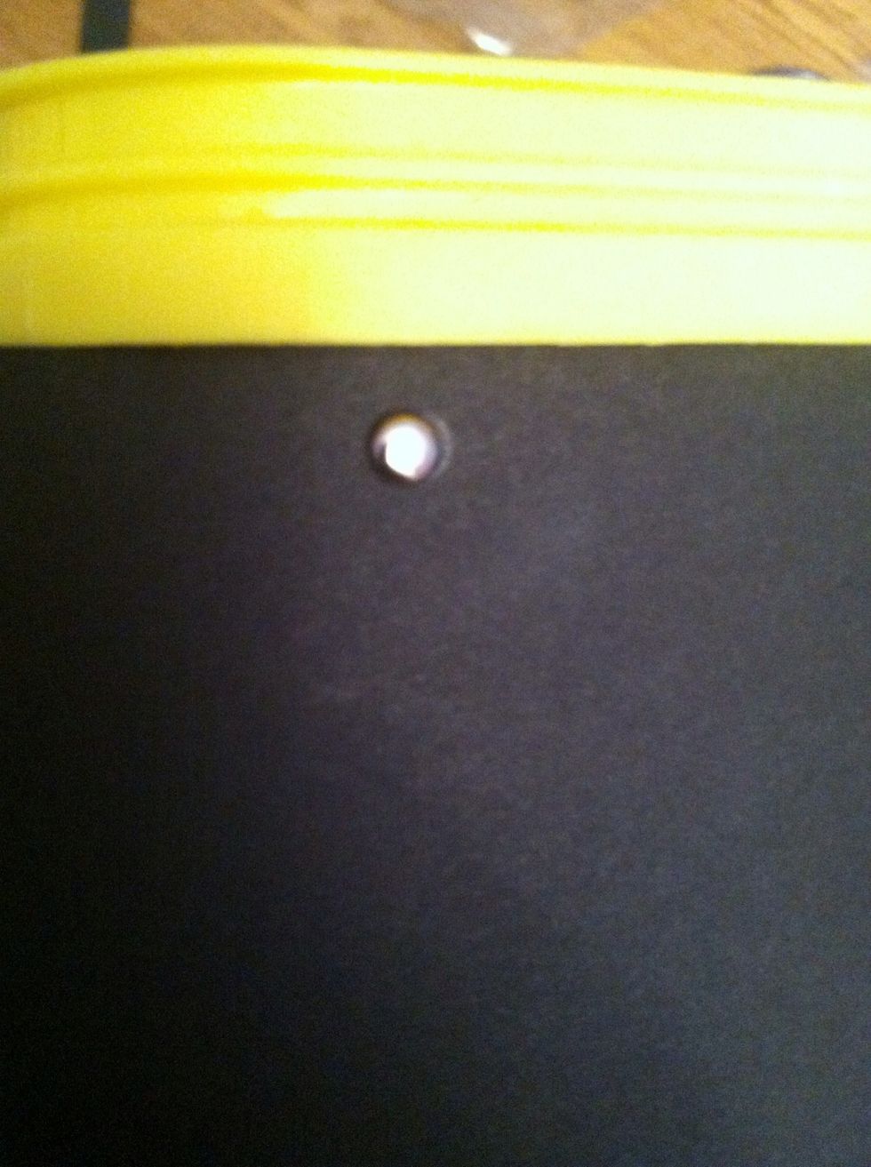 Now insert the bracket , I chose to use a silver one so you can't really see it that well.