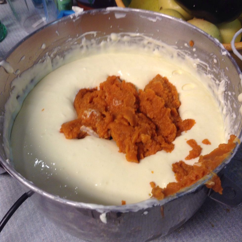 Now is a good time to add the pumpkin
