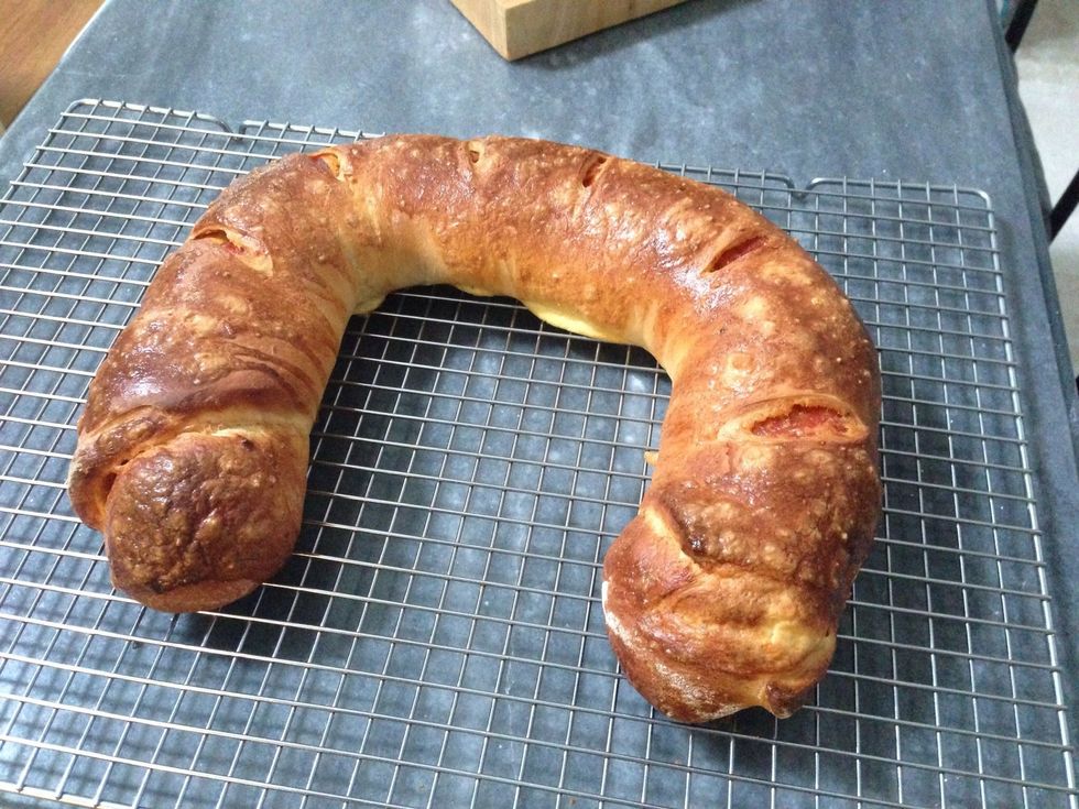 Now is the hard part! Waiting for it to cool. 45 minutes is ideal - but i never make it past 20 minutes.