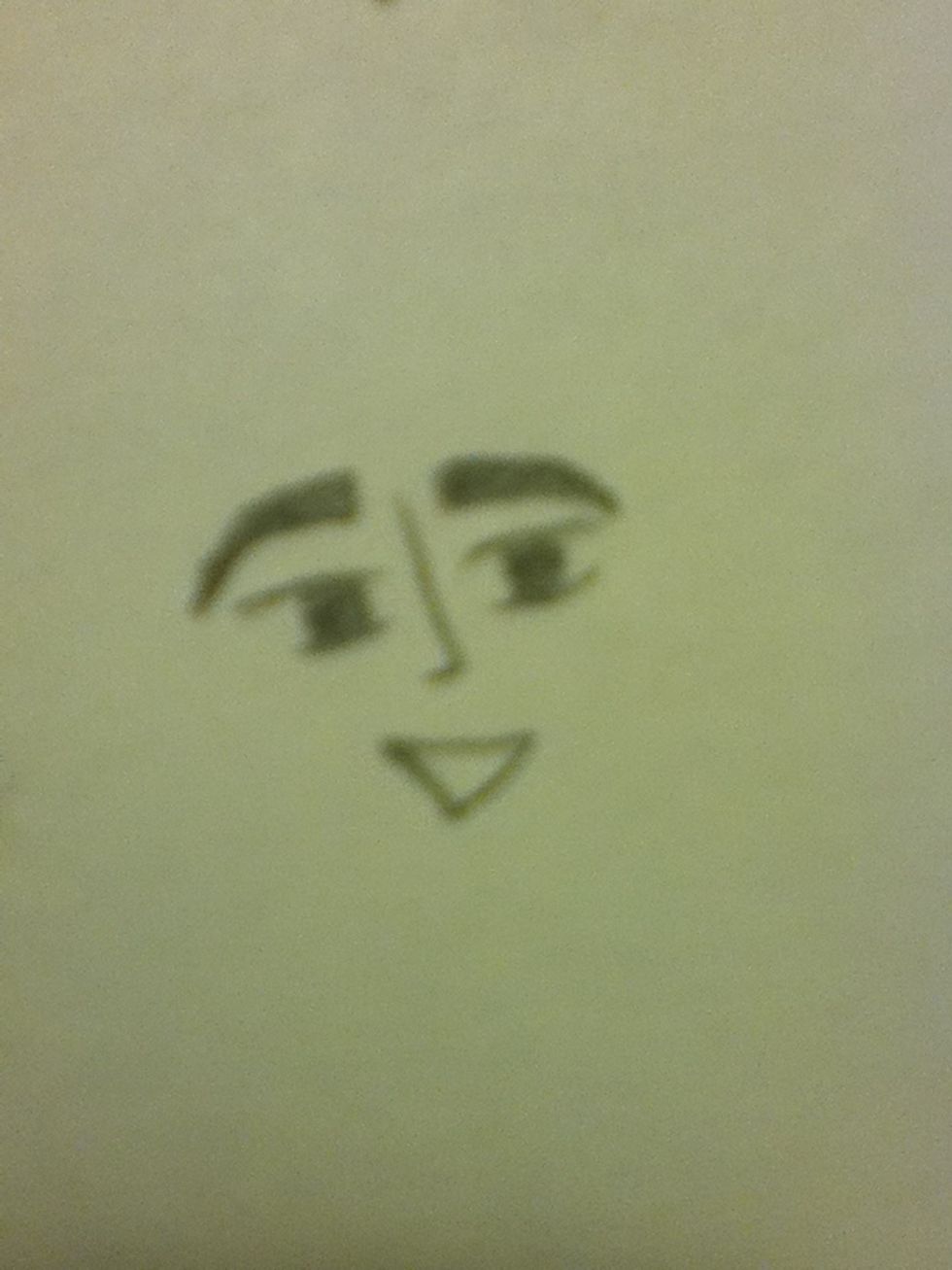Now is the time to decide if you want to draw a boy or girl. If you want to draw a boy you can add big eyebrows (they also look good not colored in). If you want a girl leave it the way it is!
