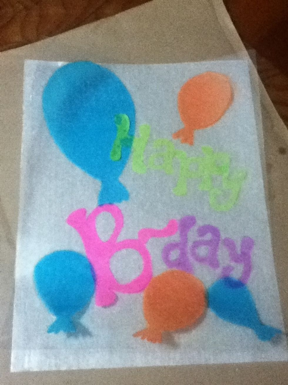 Now it's dry, add more glue.