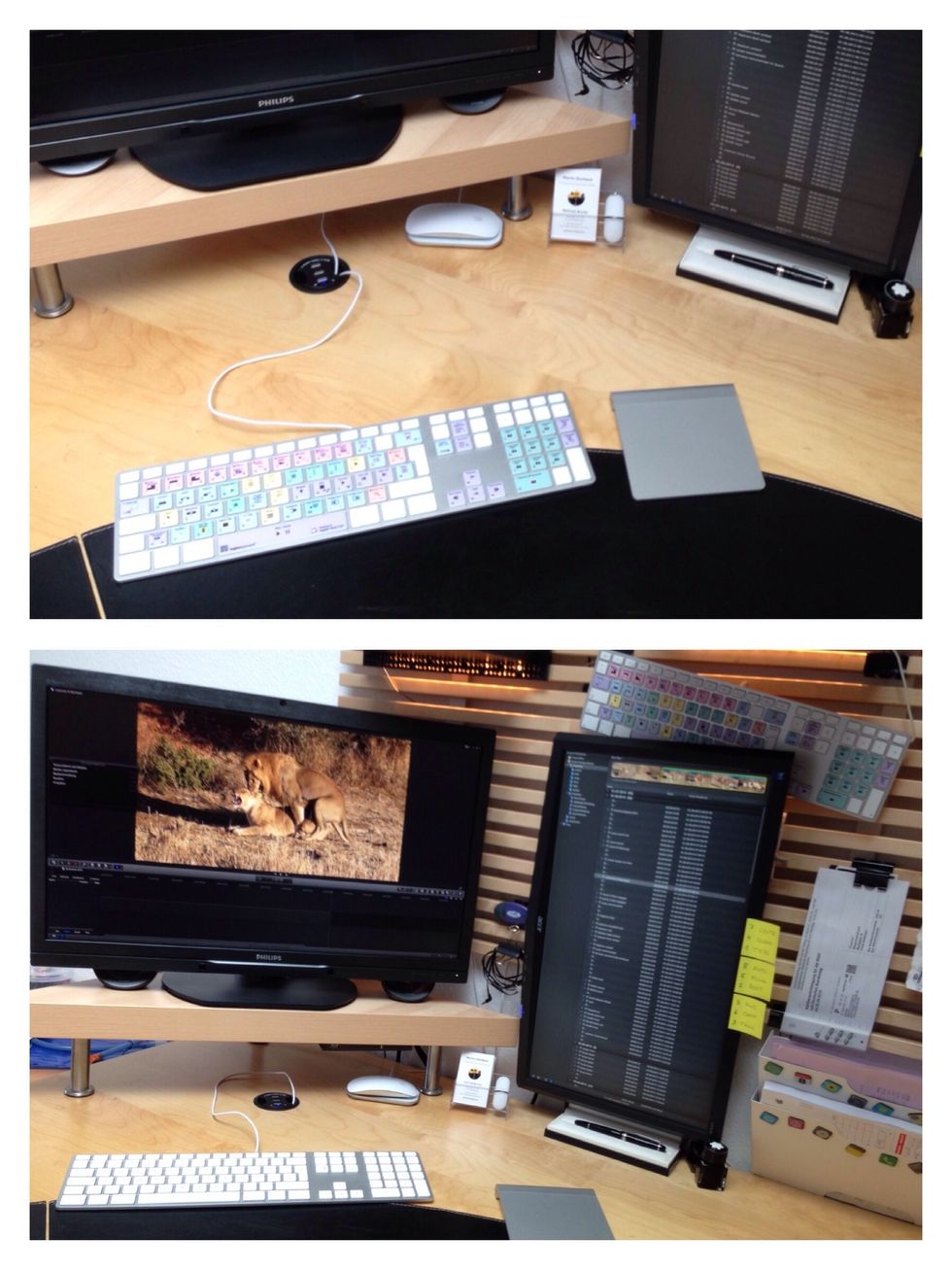 Now it's easy to switch between the normal and the videocut-workspace.