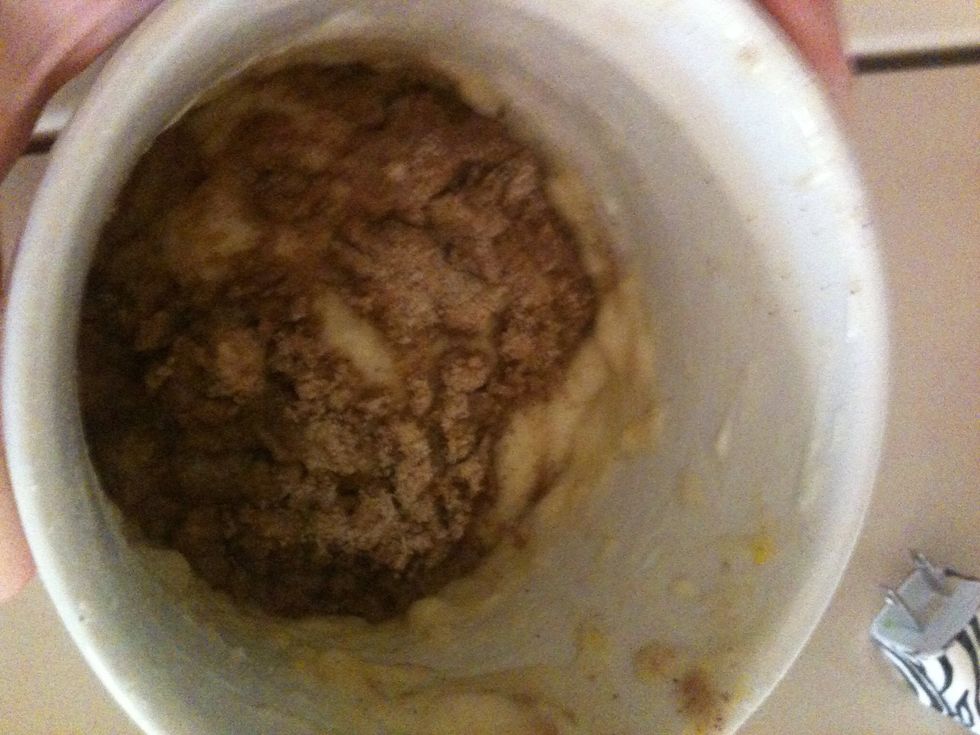 Now it's ready for the microwave! Microwave for about 1 minute if not done out back in for 10 seconds
