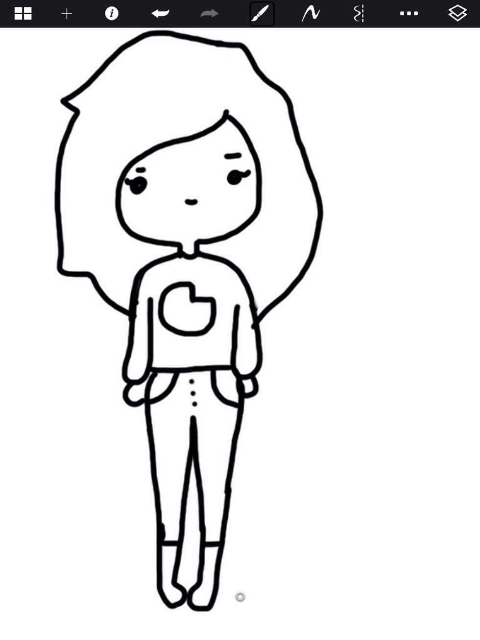 Now it's time for the detailed I know right, we are so close to the last step, you start filling each details anyhow and your choice like had bottoms to the pants including pocket draw a design.