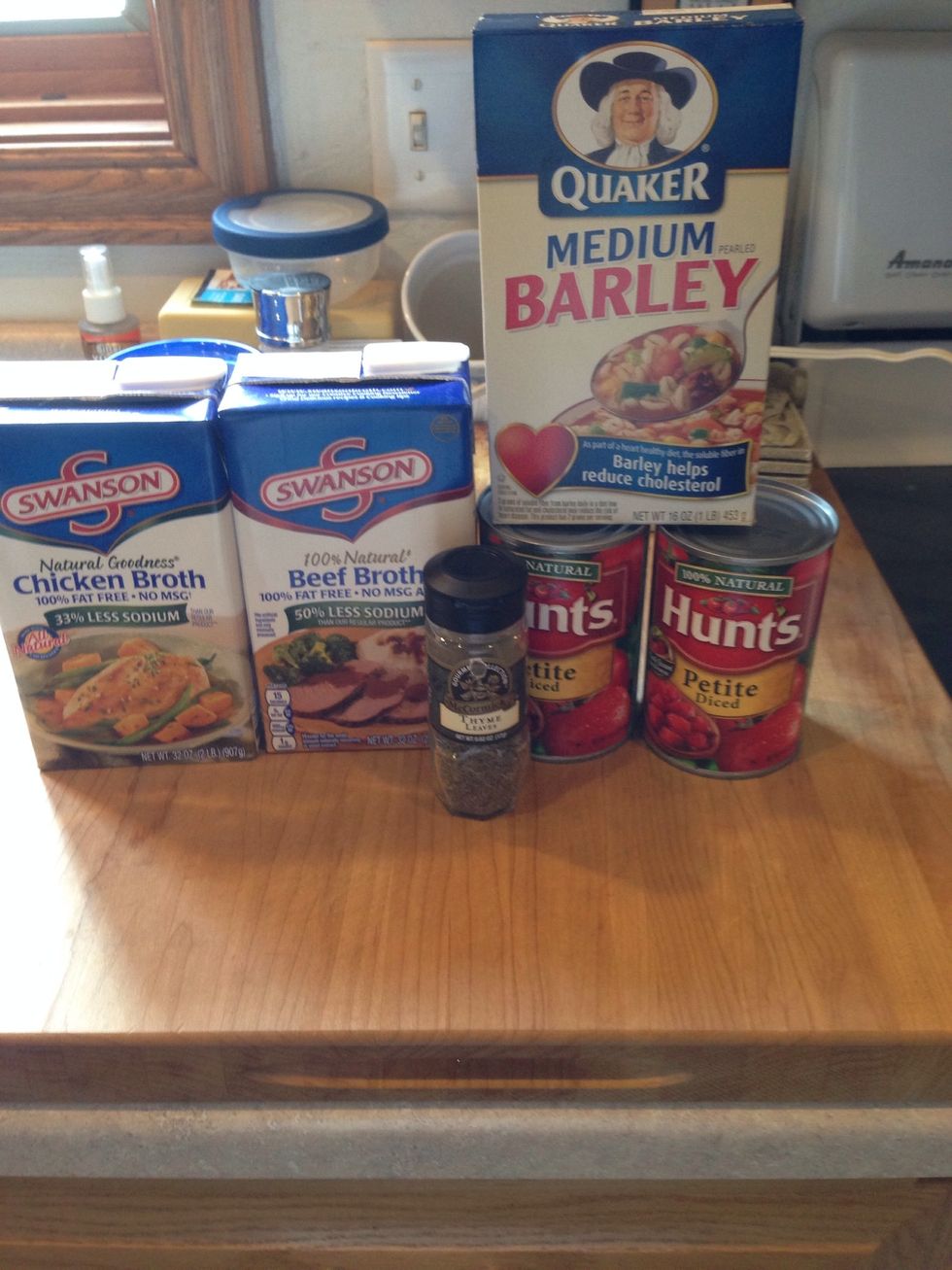 Now it's time to add the rest of the ingredients. If you're using the exact amount of liquid called for, make sure to use EXACTLY 2/3 cup barley. Too little=too thin of a soup. Too much=too thick.