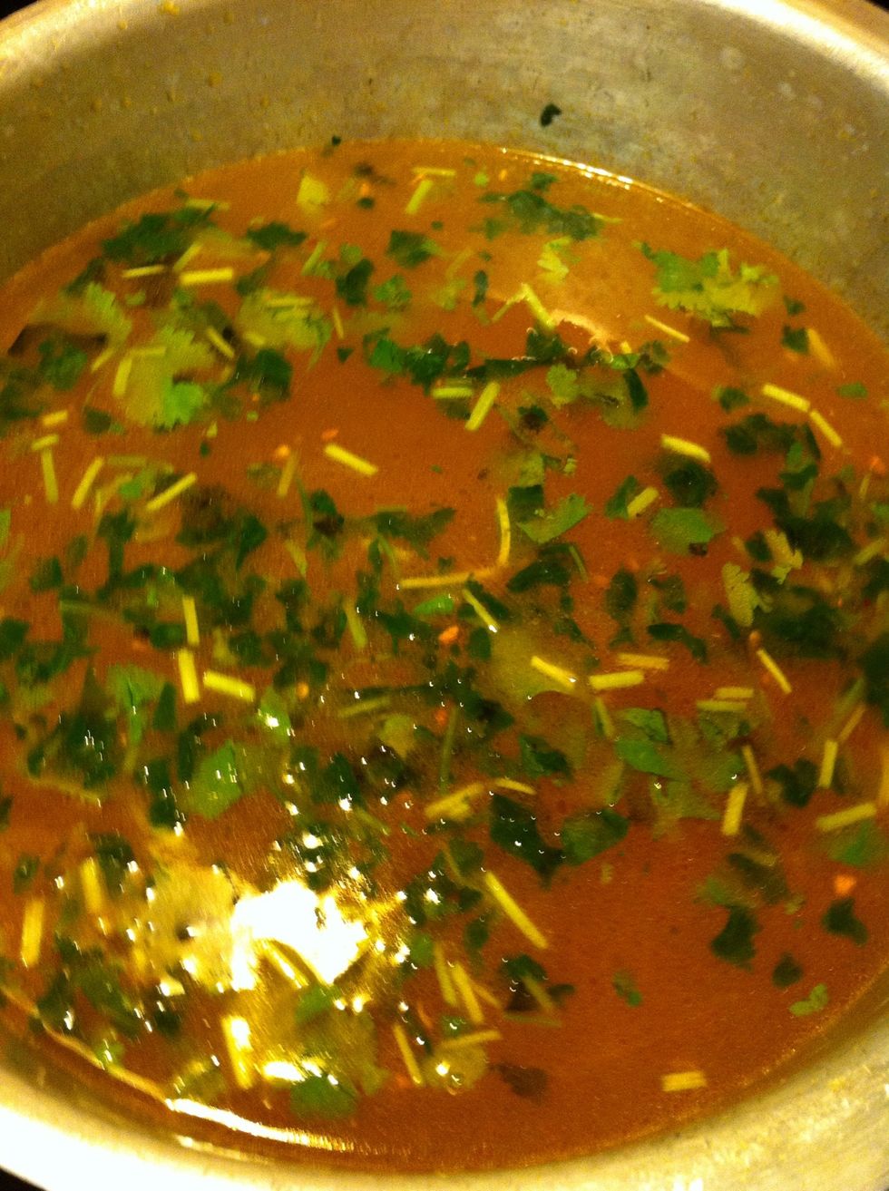 Now it's time to add water. I had to add 6 bottles of water to the pressure cooker. Wait until it starts to boil. Add salt as per your taste.