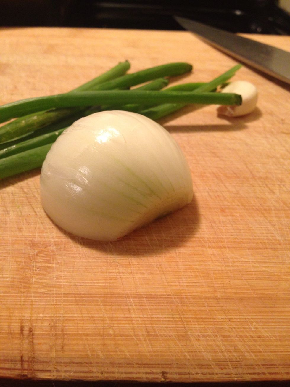 Now it's time to dice up your seasonings Tip: For best results chop finely