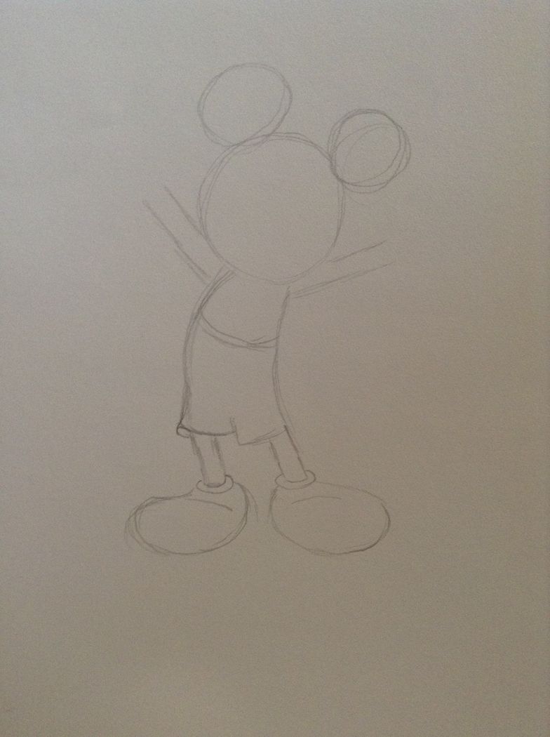 How to draw mickey mouse - B+C Guides