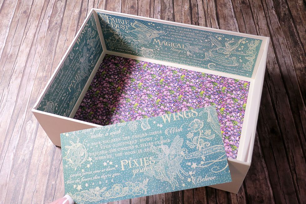 Now it's time to embellish your box with the designer paper of your choice.