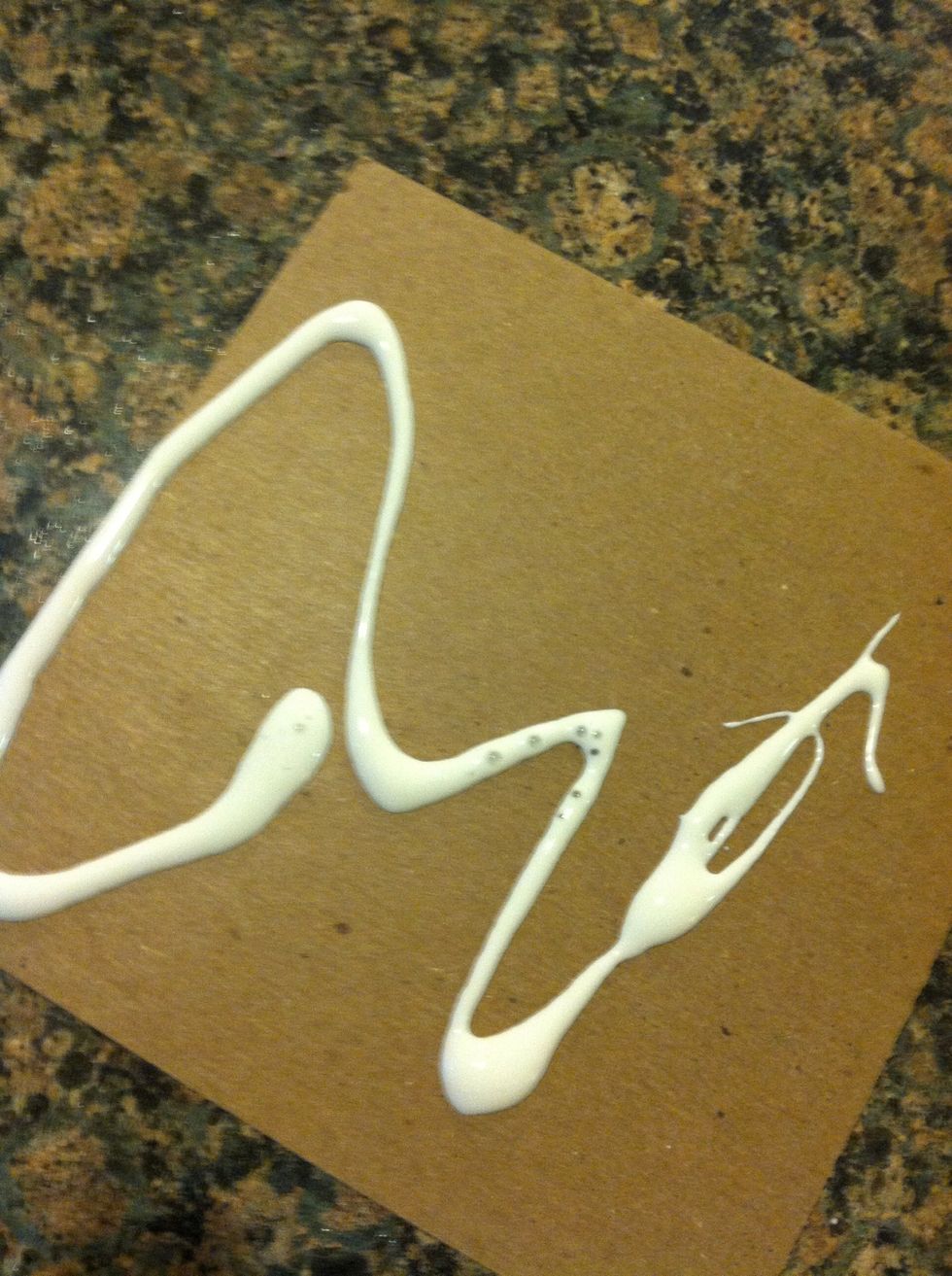 Now it's time to make the covers beautiful... Squeeze your APV glue on