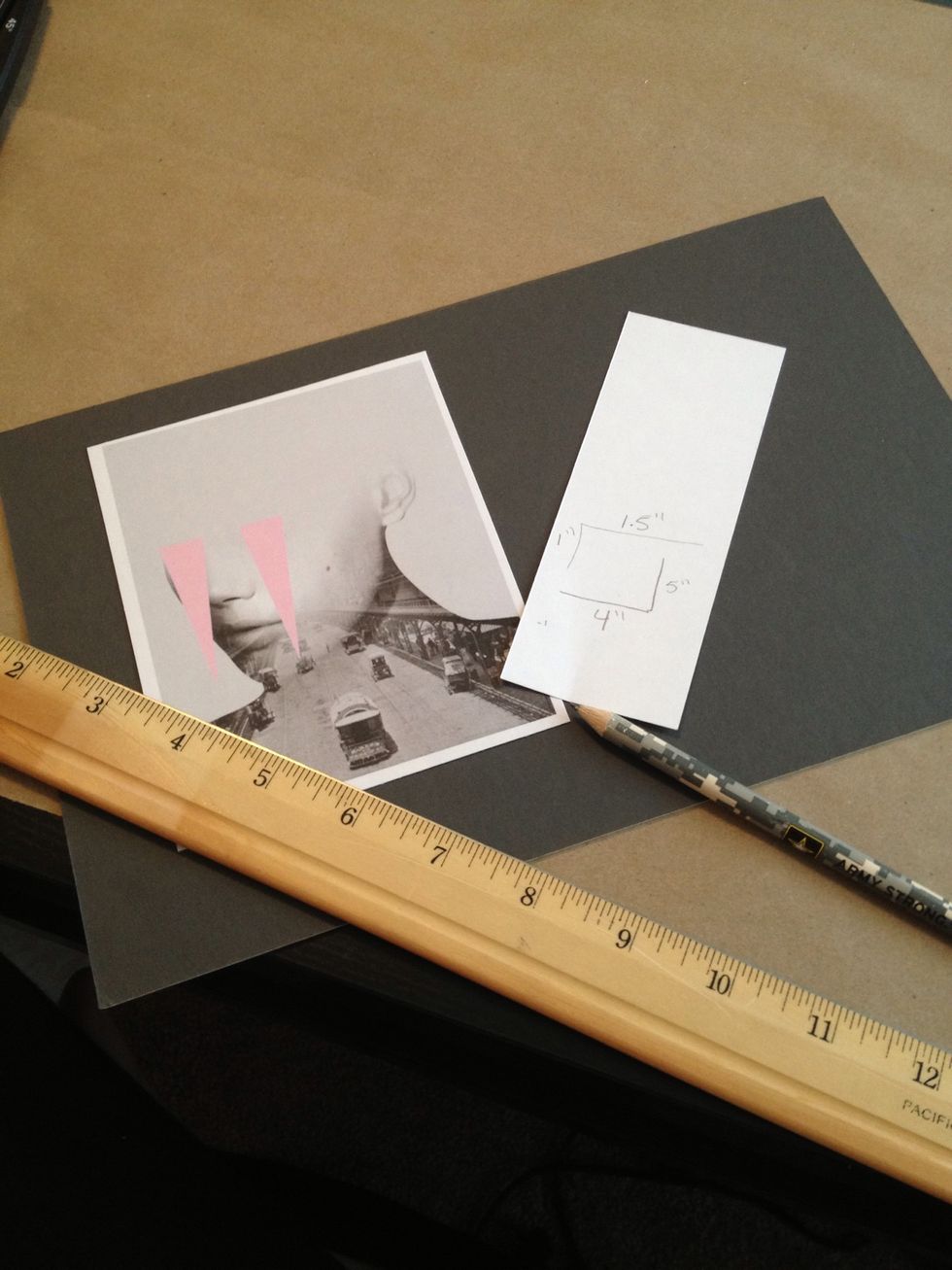 Now it's time to mark the measurements where I will be cutting on the back of the mat