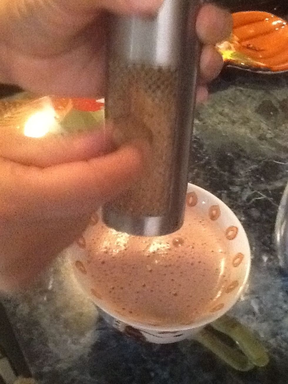 Now it's time to serve yourself a nice big cup of my family's adult version of hot chocolate spiked with red wine. Yum