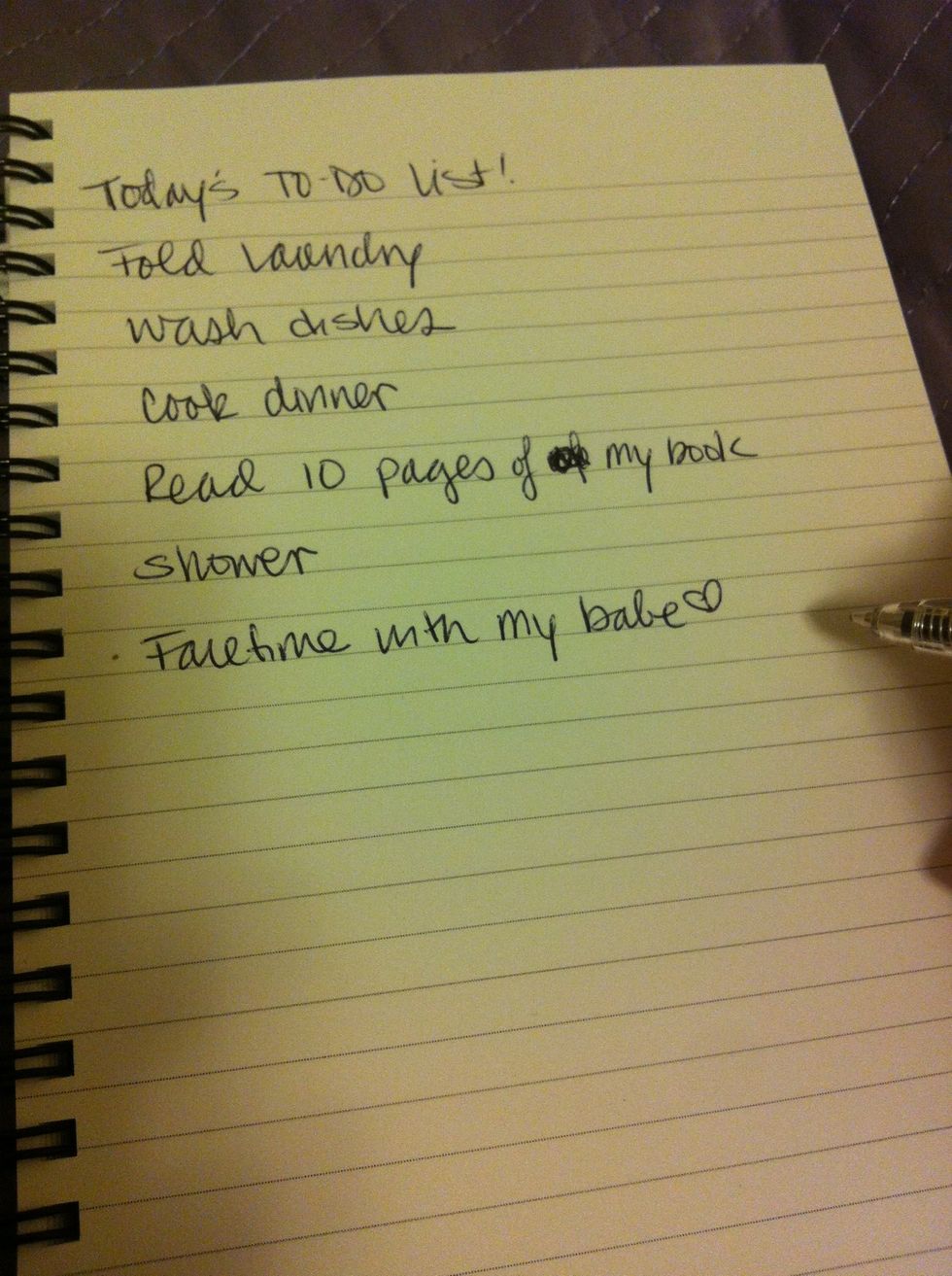 Now it's time to start listing what needs to be done! Who cares if you make a mistake like I did just keep writing until you feel like procrastinating =P jk.