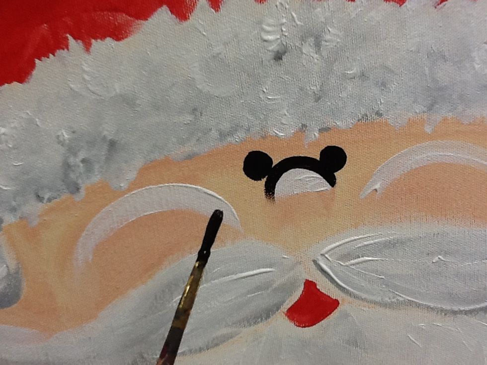 Now it's time to start outlining with black. Use a thin brush, and try not to breath.