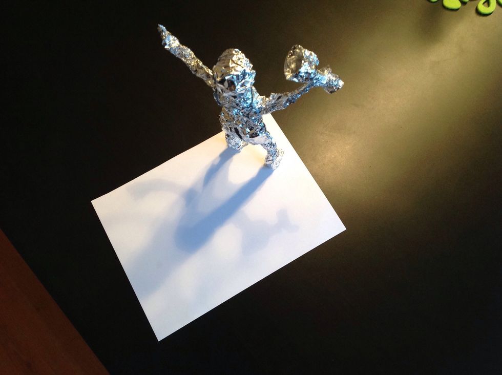 Now it's time to start thinking about the shadow of your figure... You can do this two ways.