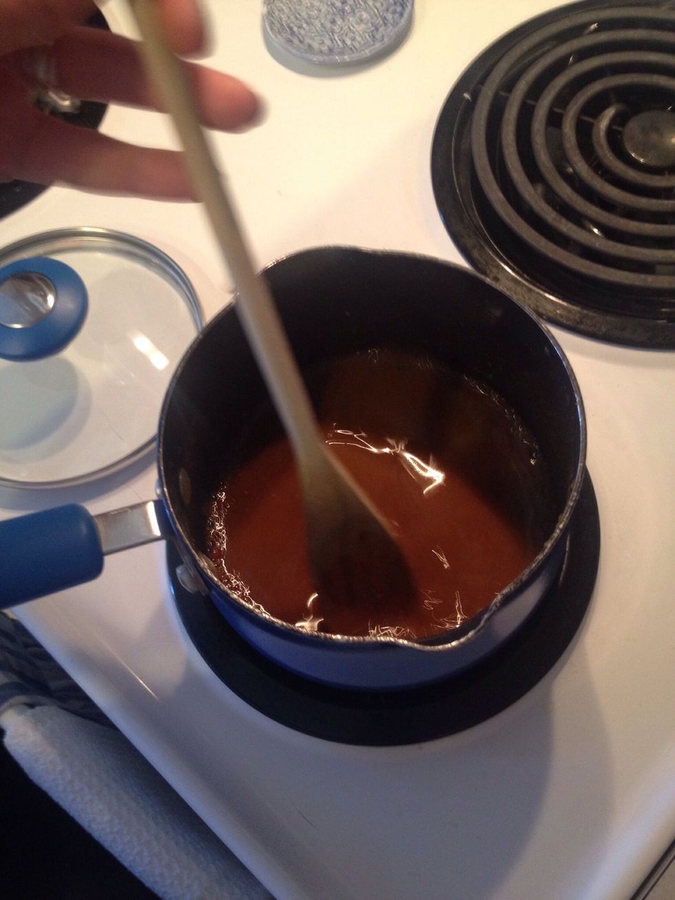 Now it's time to...you guessed it...stir, stir, stir!!! Make sure the liquid is smooth. No pumpkin lumps!