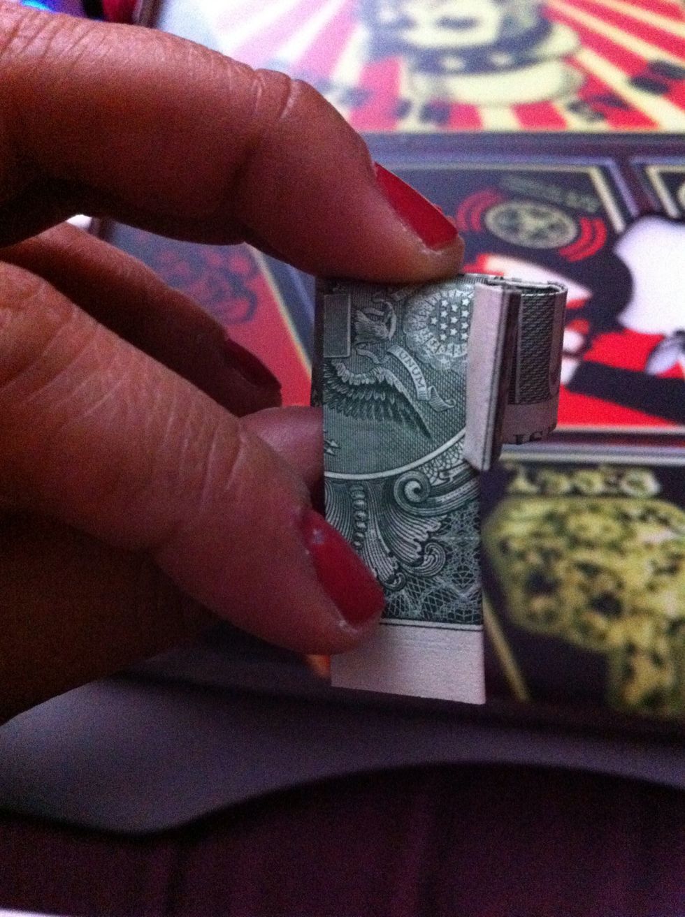 Now it should be folded down.