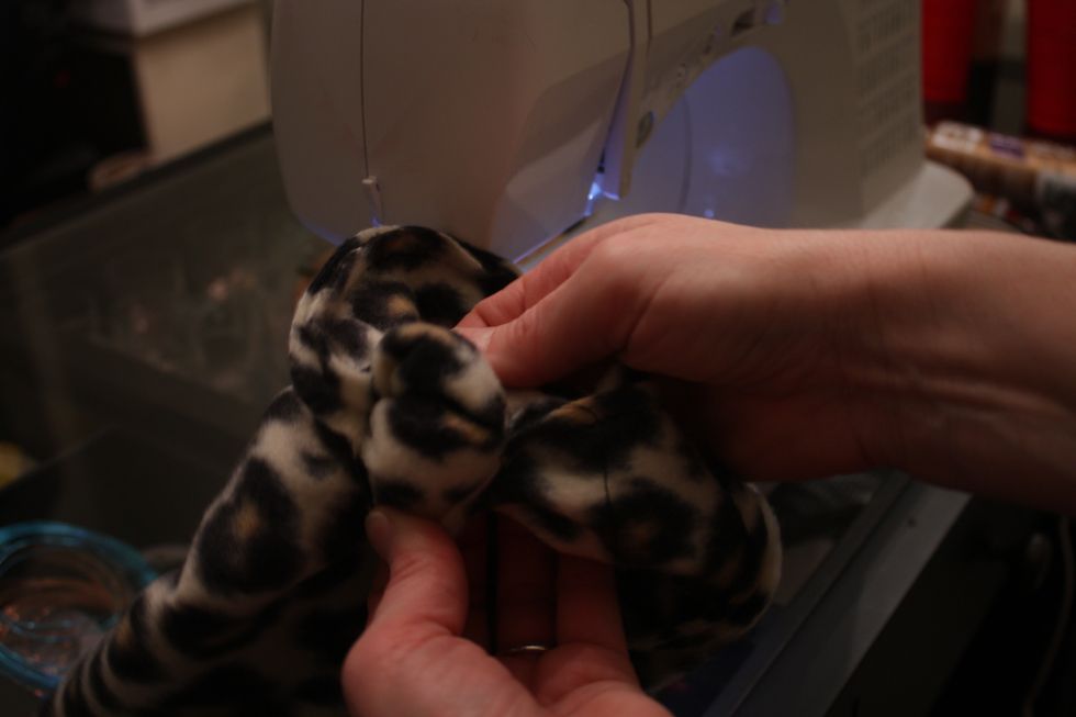 Now, just push that baby back out through the hole revealing the right side out!