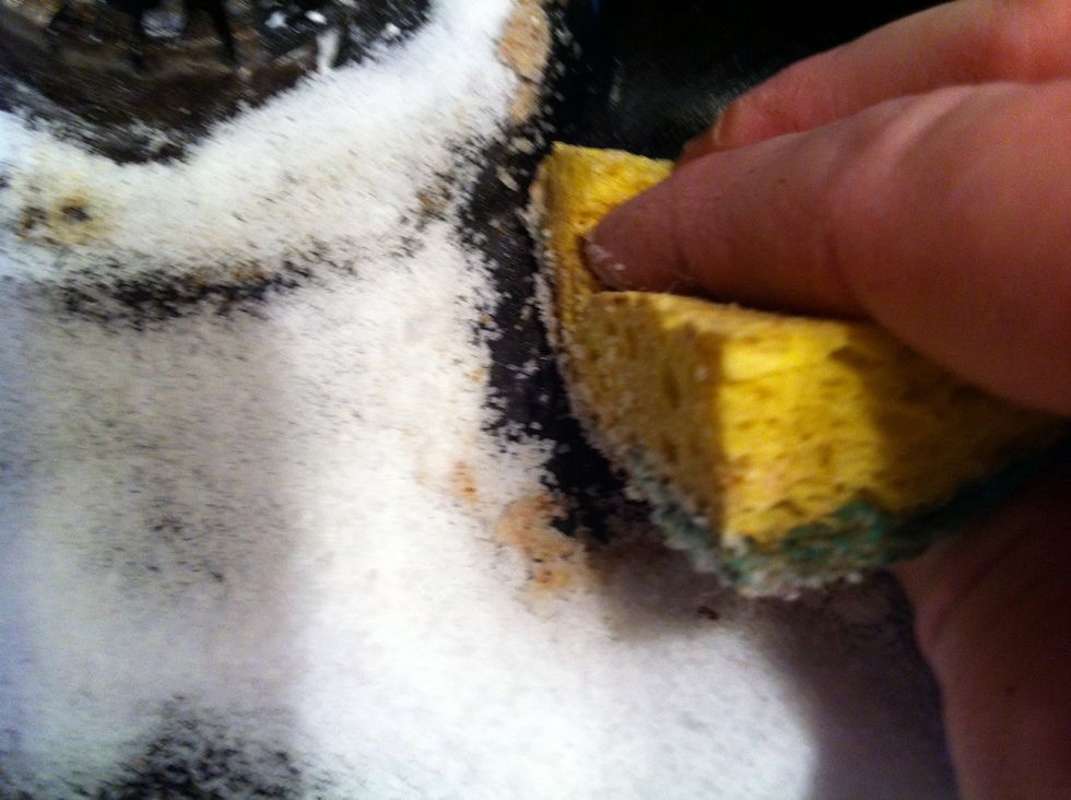 Now just scrub the salt in the spot.