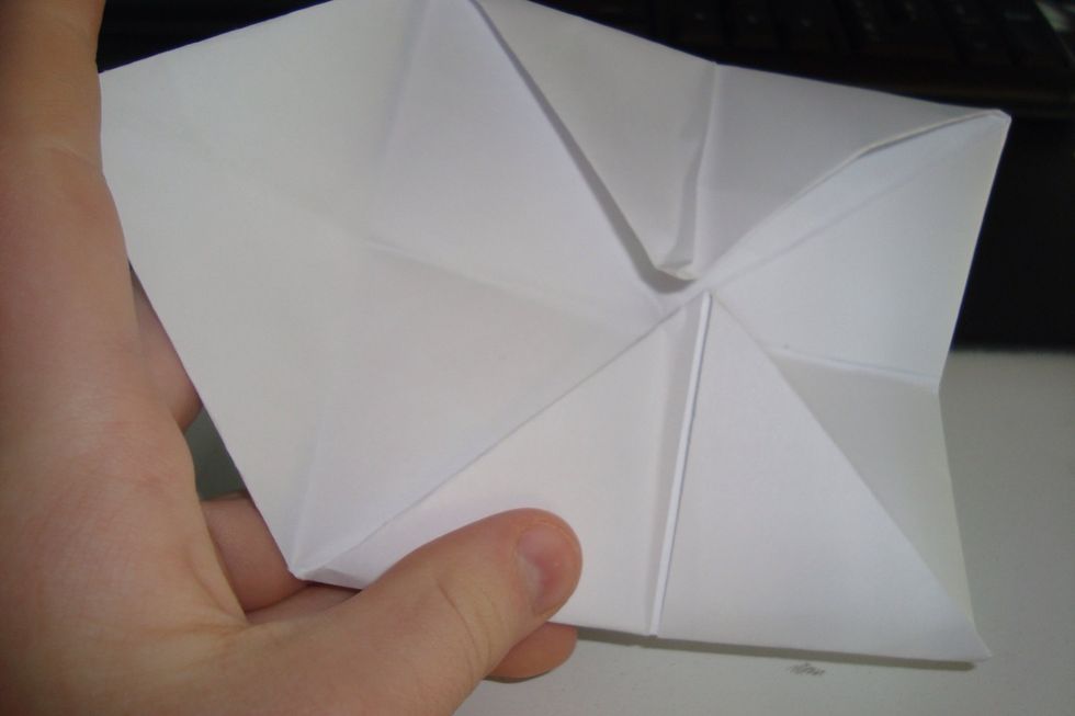 Now just unfold it and fill in all the blank spaces with anything you want! Have fun using your new fortune teller!
