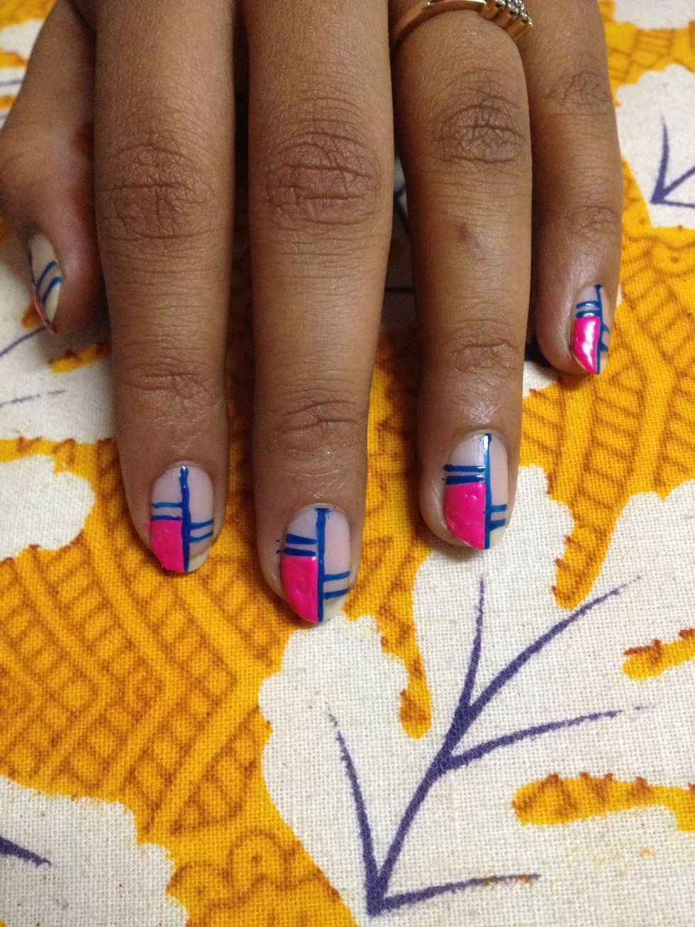 Now keep filling the rest of them..try staying inside the box to make it look neat..