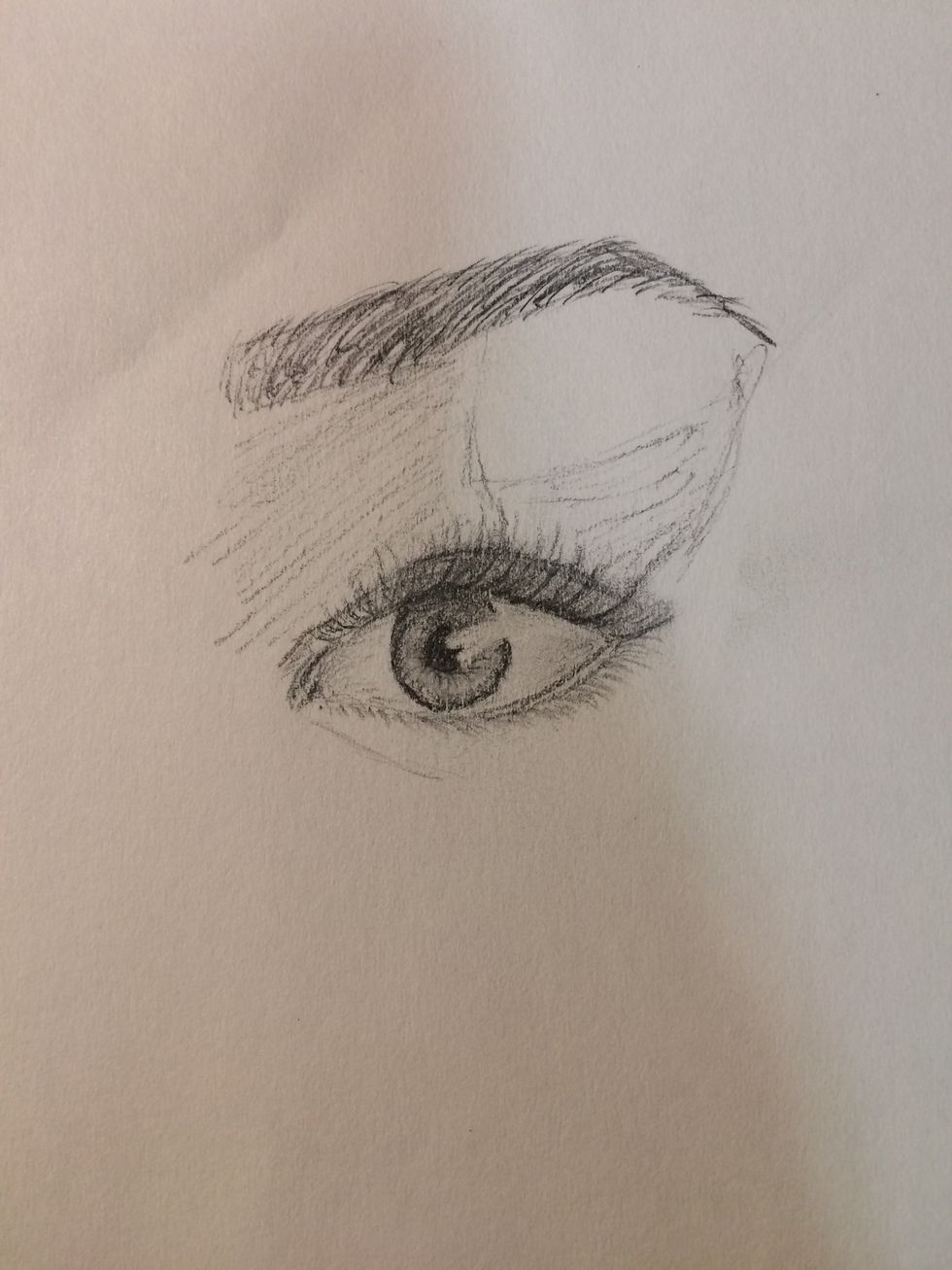 Now kind of fill in very lightly where you want the shadow to be