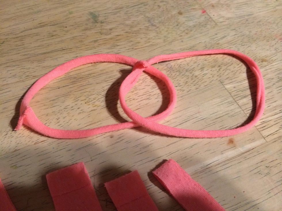 Now knot them together.