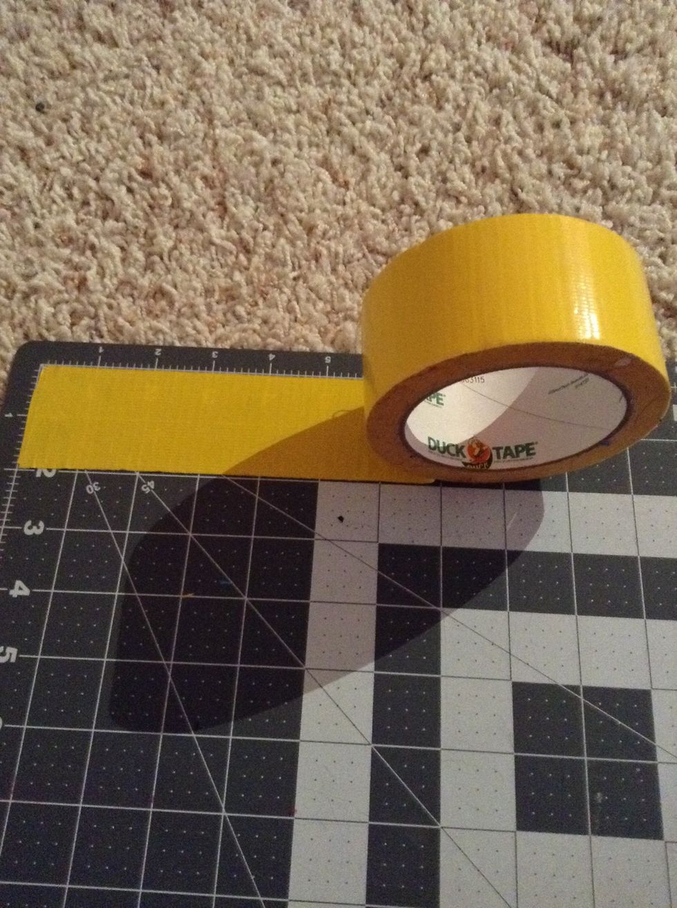 Now lay out one side of the duct tape