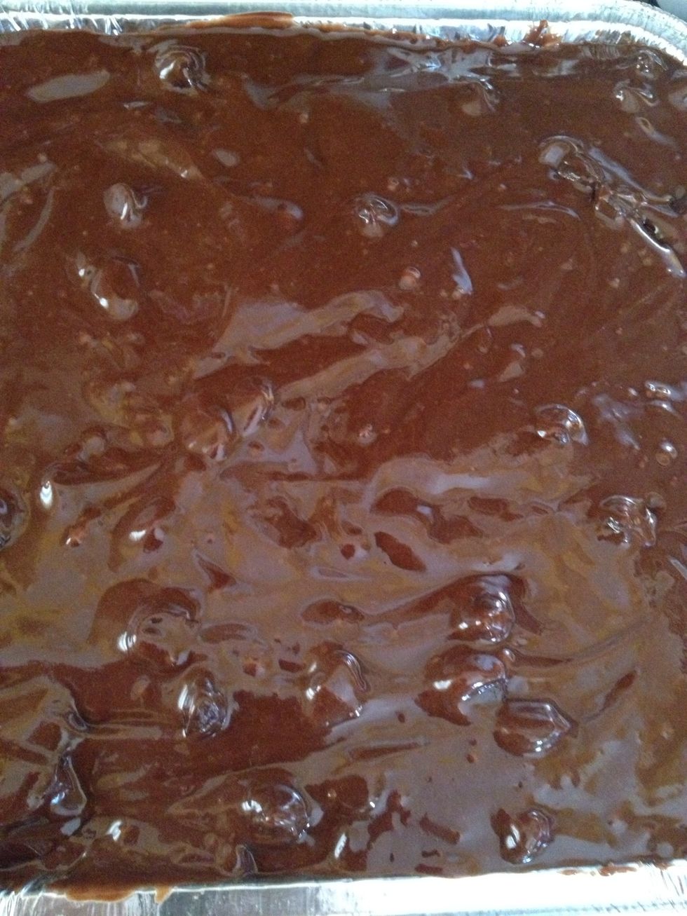 Now layer off with the other half batch