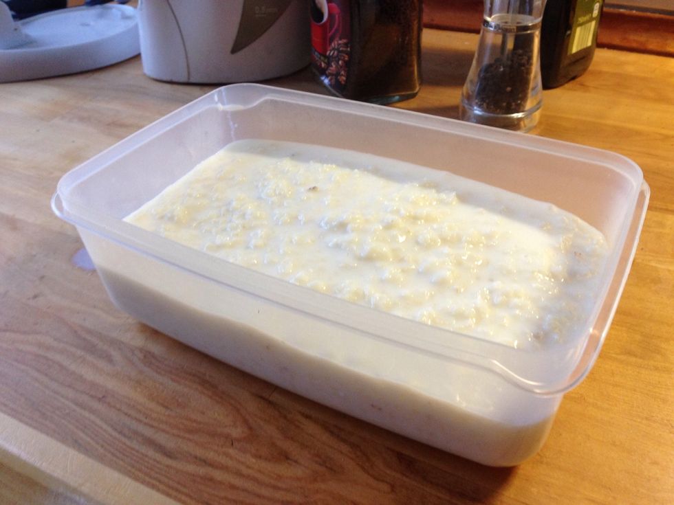 Now let it cool and set in fridge