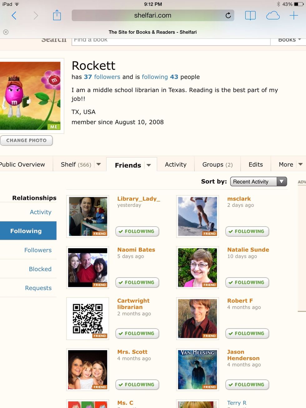 Now let's add some friends! You can start with me! Search for Rockett and look for my m & m icon. Some friends will need to tell you their username.