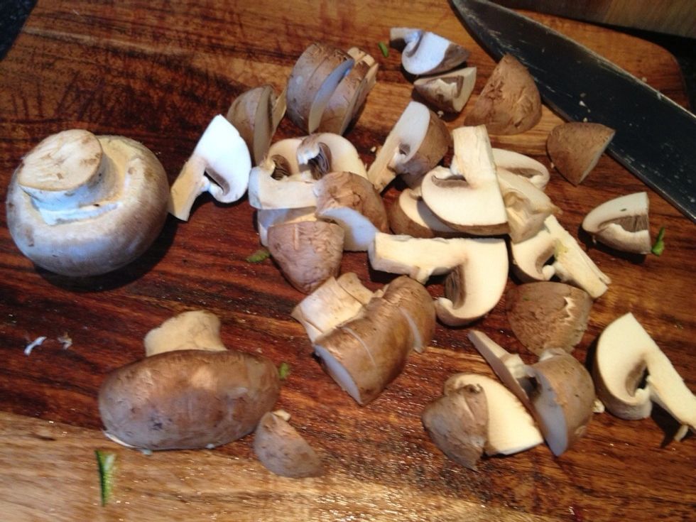 Now let's chop some mushrooms.