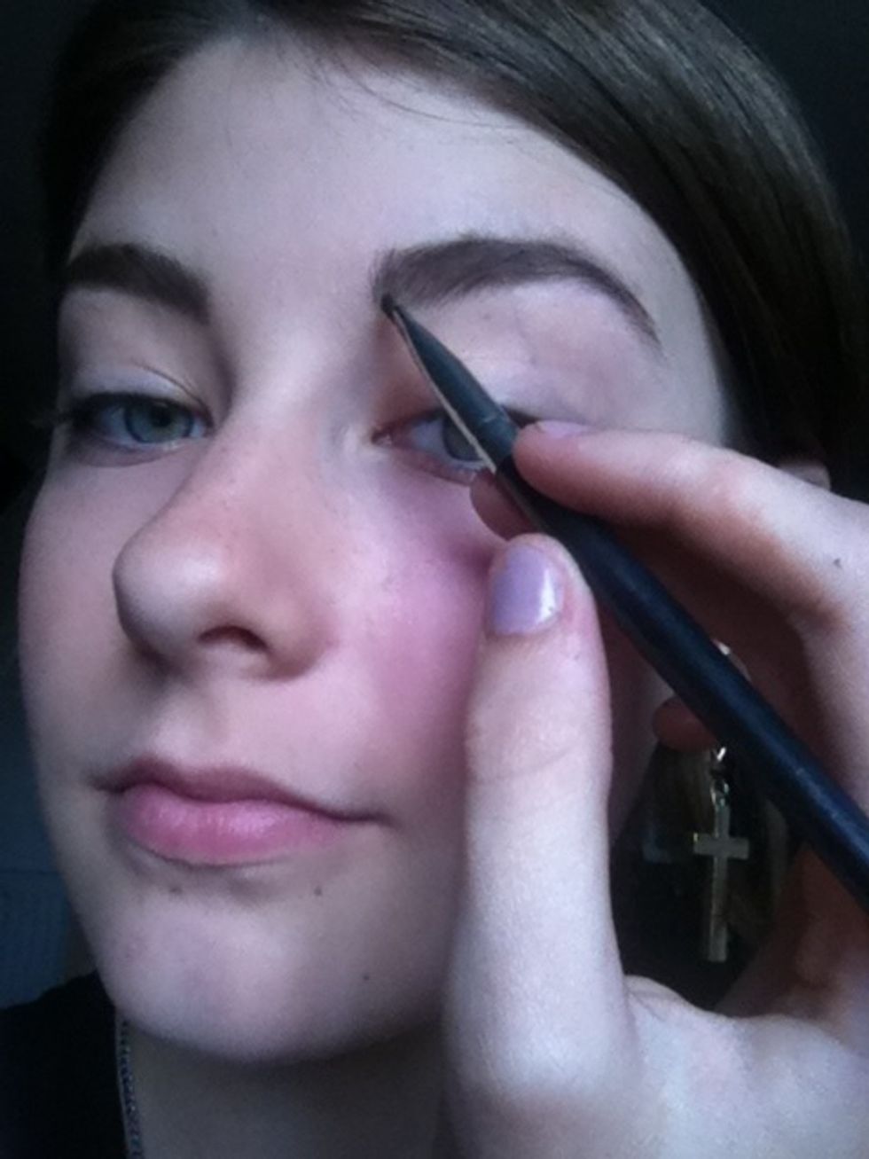 Now lightly shade the brow.