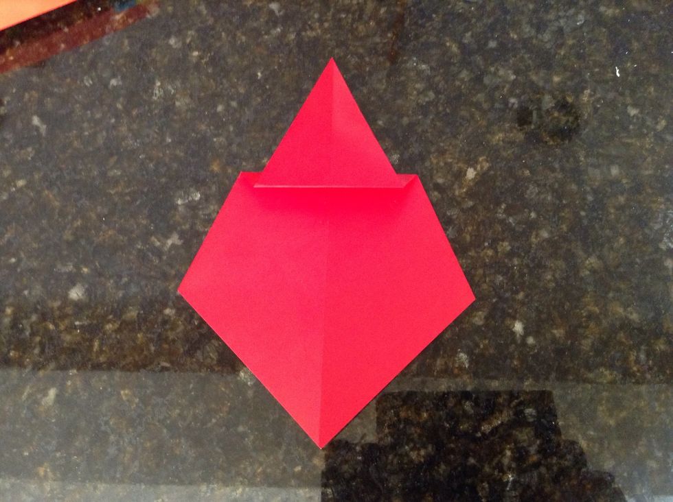 Now, make a little fold to the back and then another fold to the front.
