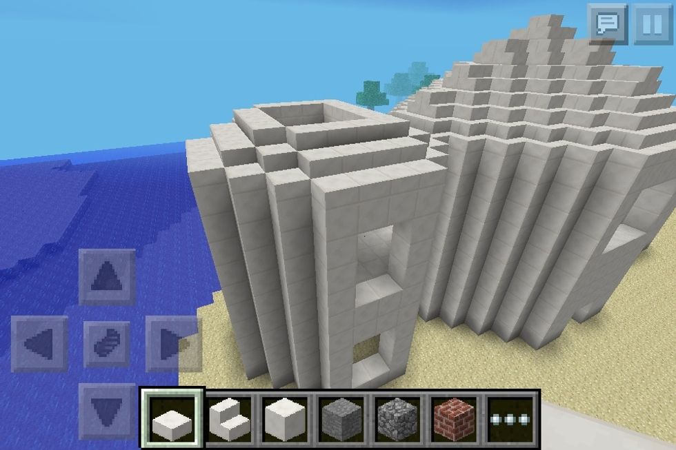 Now make a roof out of half slabs for the two other shapes