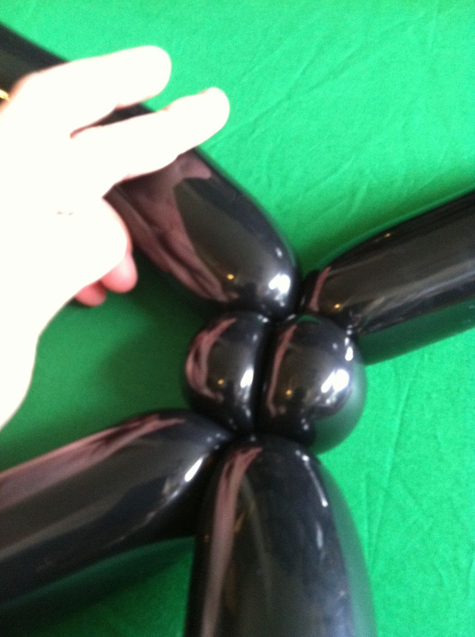 Now make a small set of bubbles under the arms