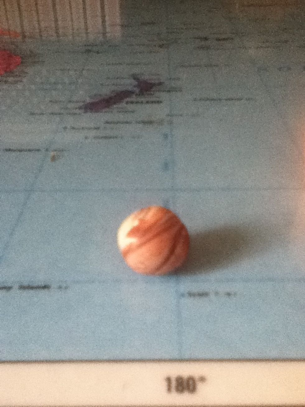 Now make marbled brown and white clay