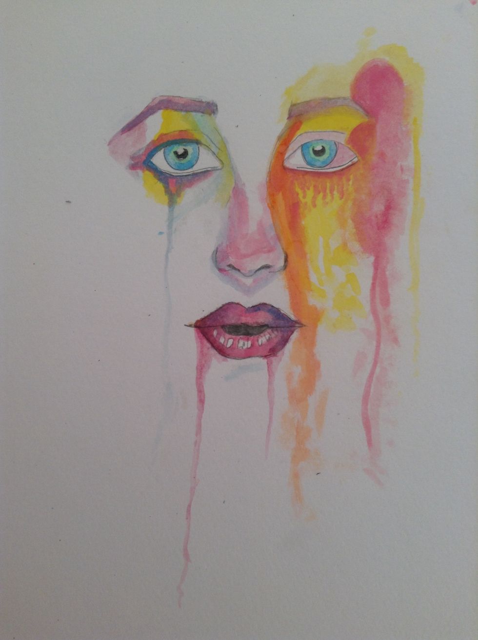 Now make some pink effect under the mouth. That's it!!! Hope you liked it please like and comment and ask anything you want.
