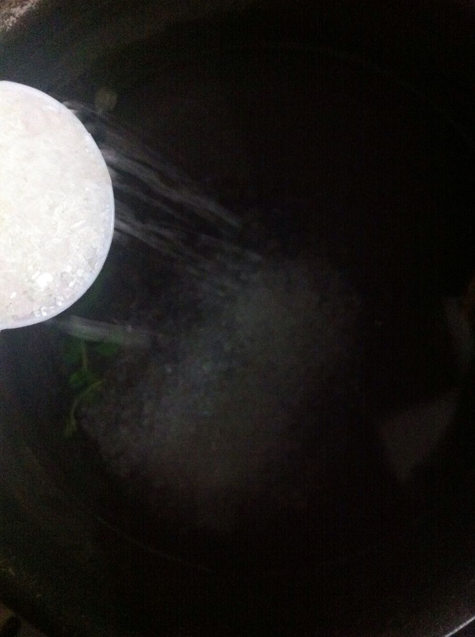 Now make syrup with water and sugar