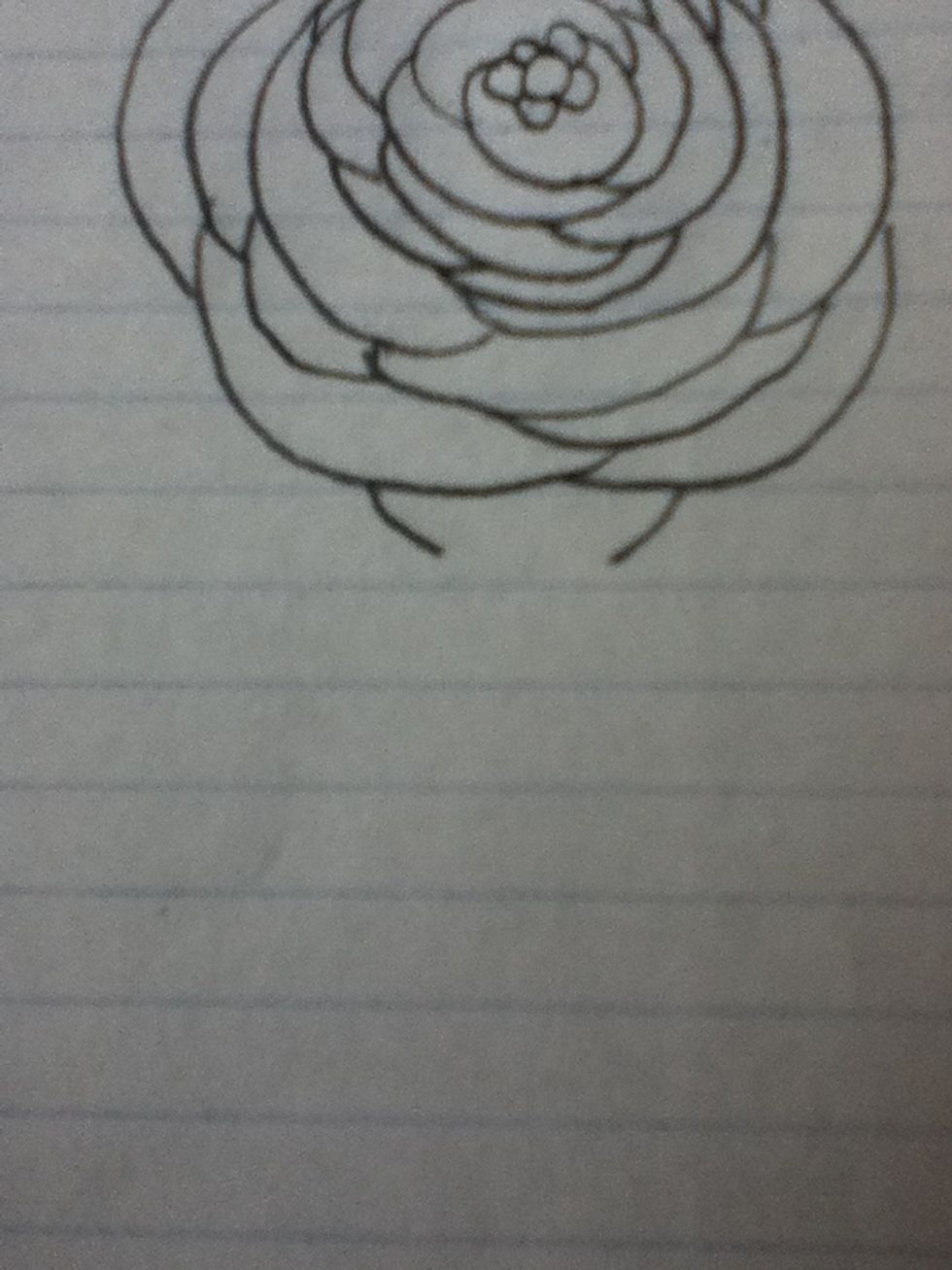 Now make the "bud" where the stem starts!!